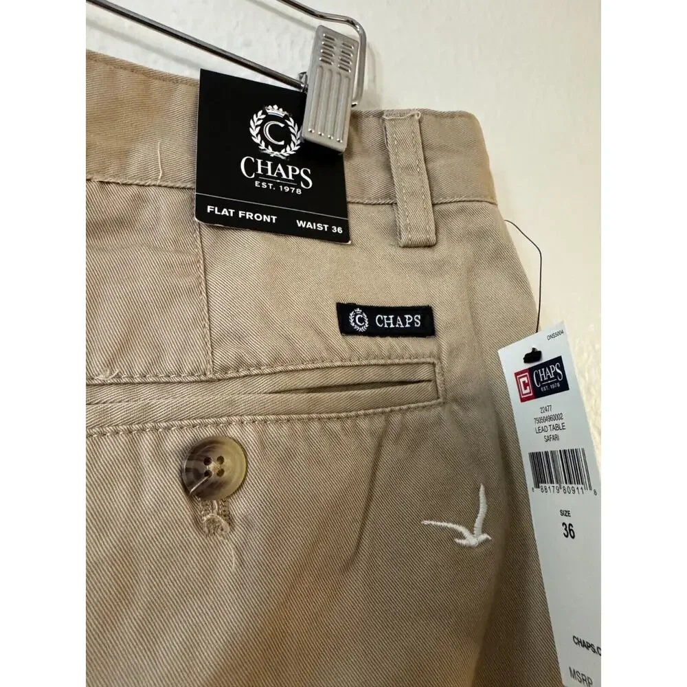 CHAPS Men's Lead Table Safari Chino Shorts‎